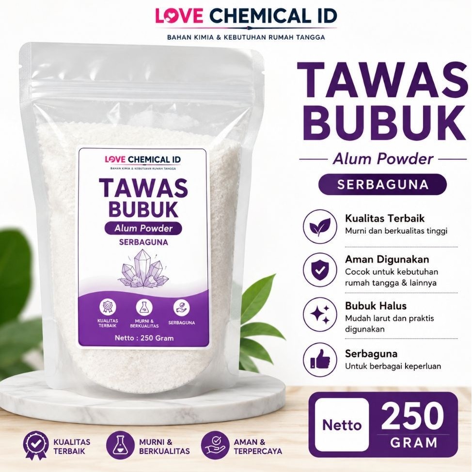 Tawas bubuk / Tawas murah / tawas bubuk pembersih / tawas bubuk ukuran 250 gram