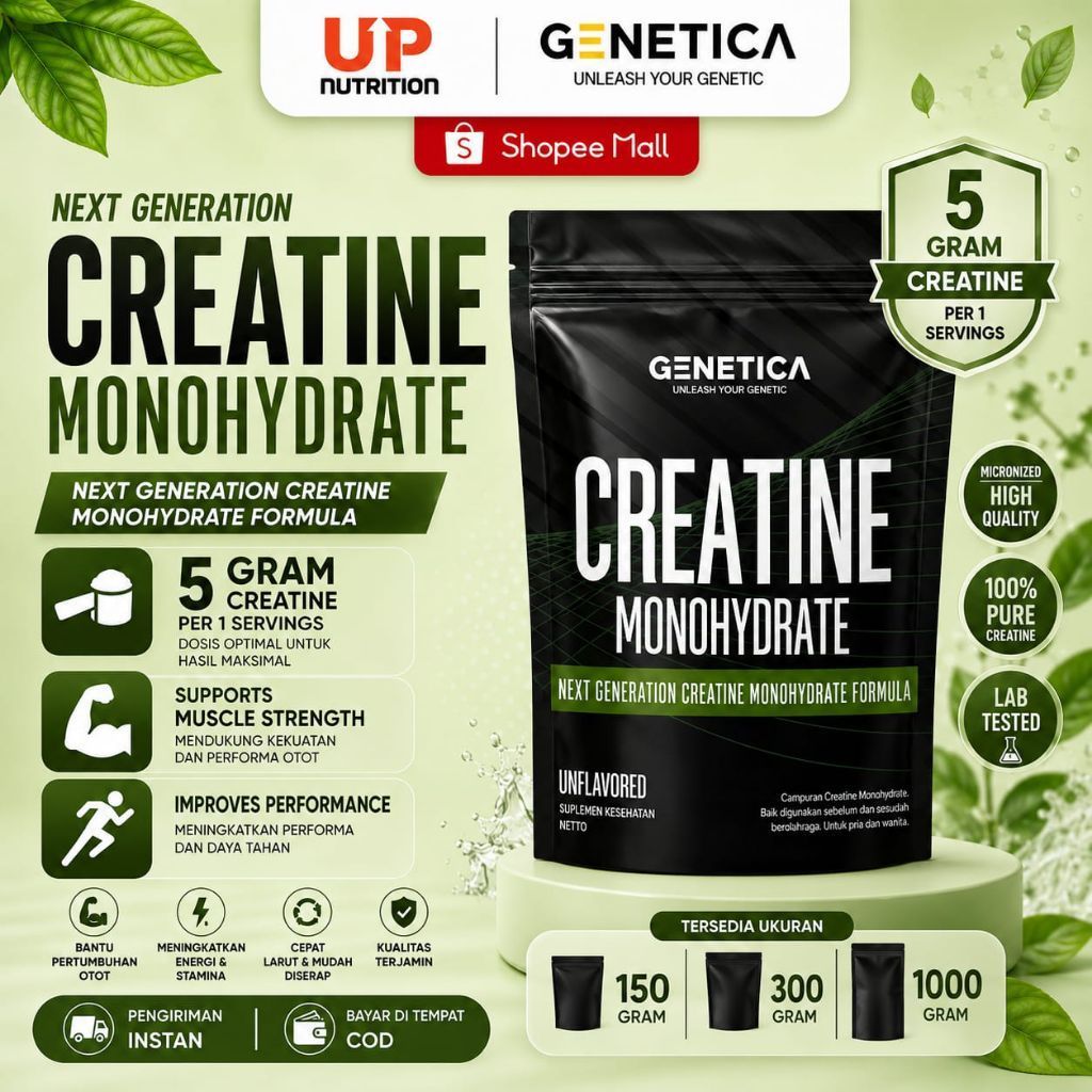 Genetica Creatine Monohydrate 1 Kg - Creatine 1000 Gram