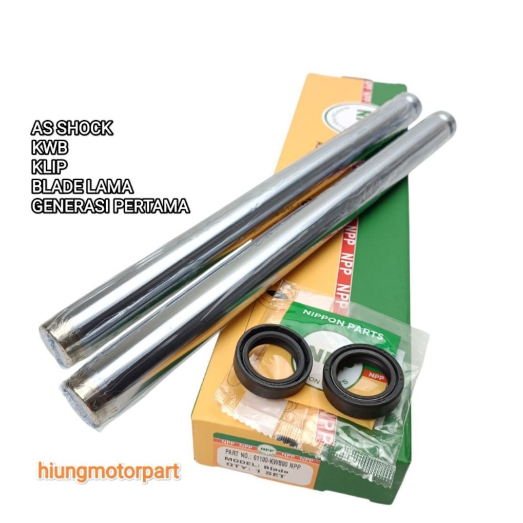 AS SHOCK DEPAN + SEAL 1PASANG BLADE KARBU 110 LAMA GENERASI PERTAMA ( KWW) 61100-KWB00 MERK NPP