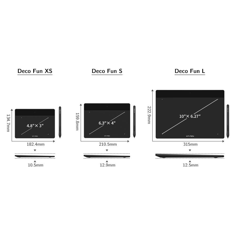 exclusive xppen deco fun digital graphic drawing tablet pen tablet support android for drawing & osu