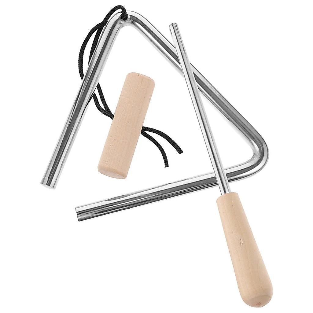 1 Set Beginner Triangle Hand Percussion Striker Rhythm Iron Music Instrument For Musical Education S