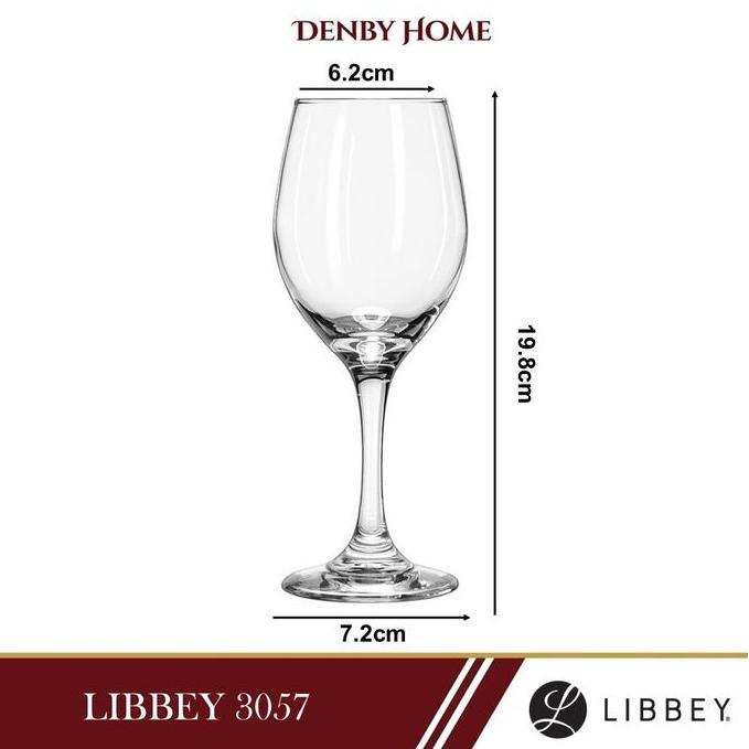Premium Libbey Gelas Kaca Perception Wine Beer 325Ml 3057 Terlaris