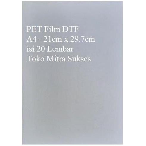 Pet Film Dtf A4