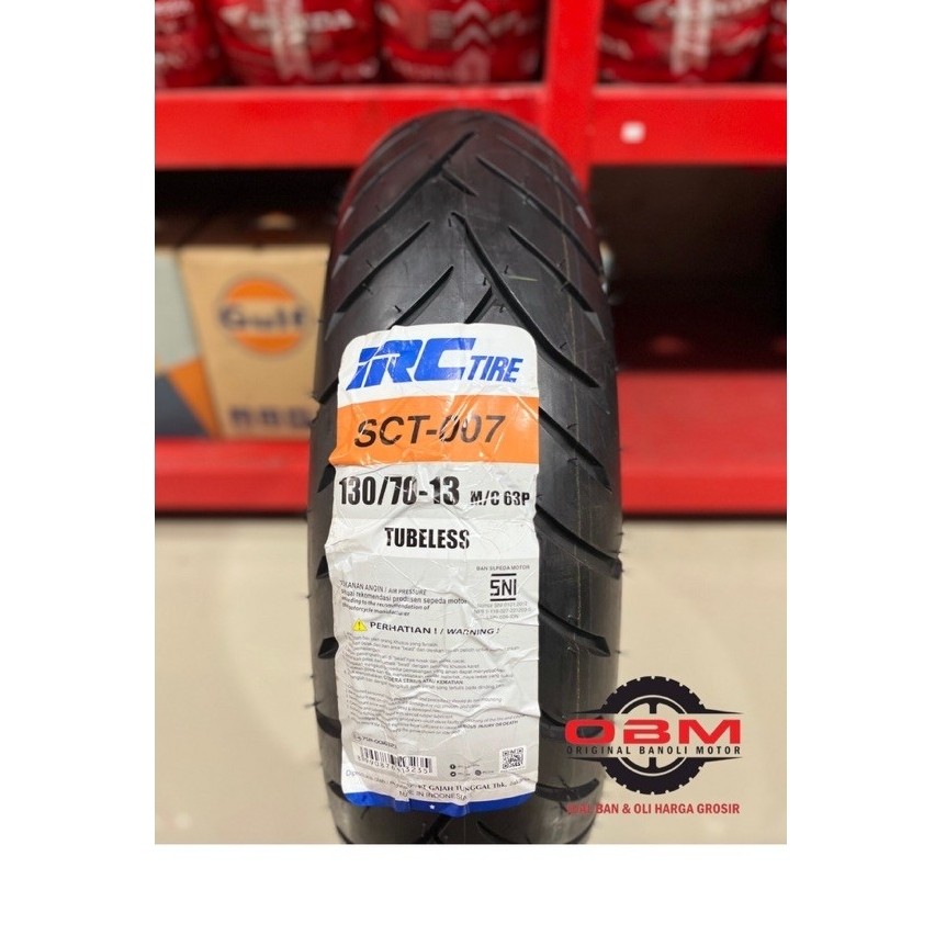 Ban Motor IRC SCT-007 Ukuran 130/70-13 Tubeless Ban Belakang NMAX, ADV Original