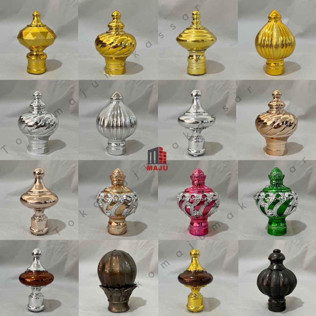 [SALE] Tutup Rel Batang Tiang Gorden / Pipa Hordeng Merk Tozan AK Jaguar / End Cup Model Princess Ma