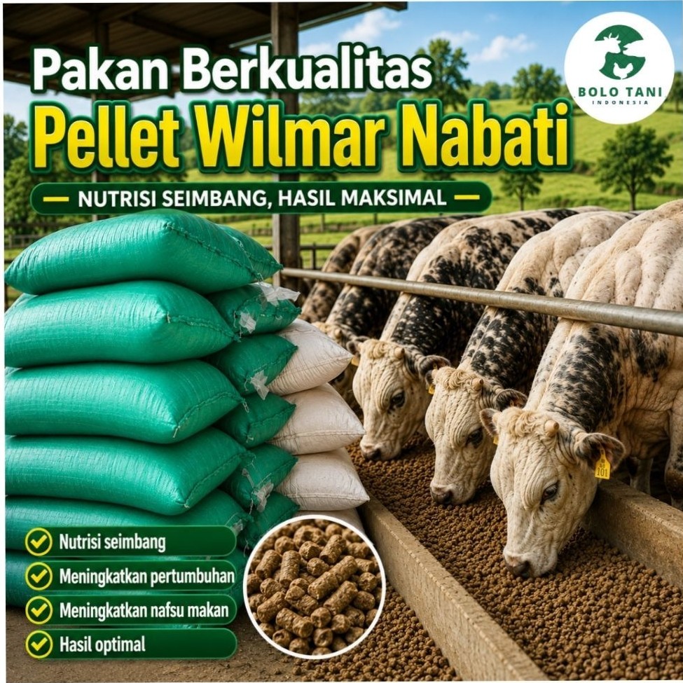 READY Pelet wilmar 50 Kg - Pelet pakan penggemukan sapi-Pelet pakan kambing