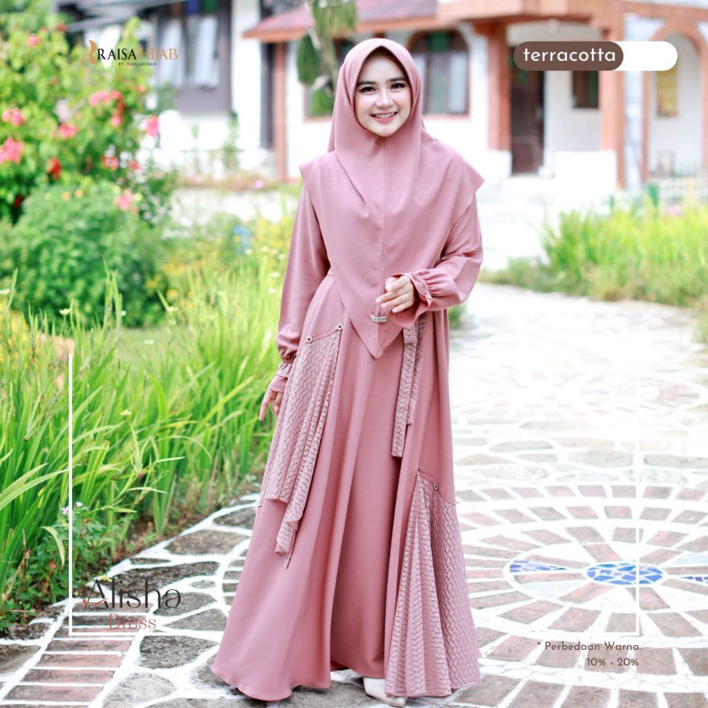 Alisha Gamis set Khimar By Raisa hijab|Dress set Khimar|Syar'i wanita dewasa