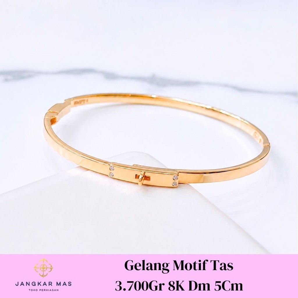 GELANG EMAS MOTIF TAS 8K 3.700GR