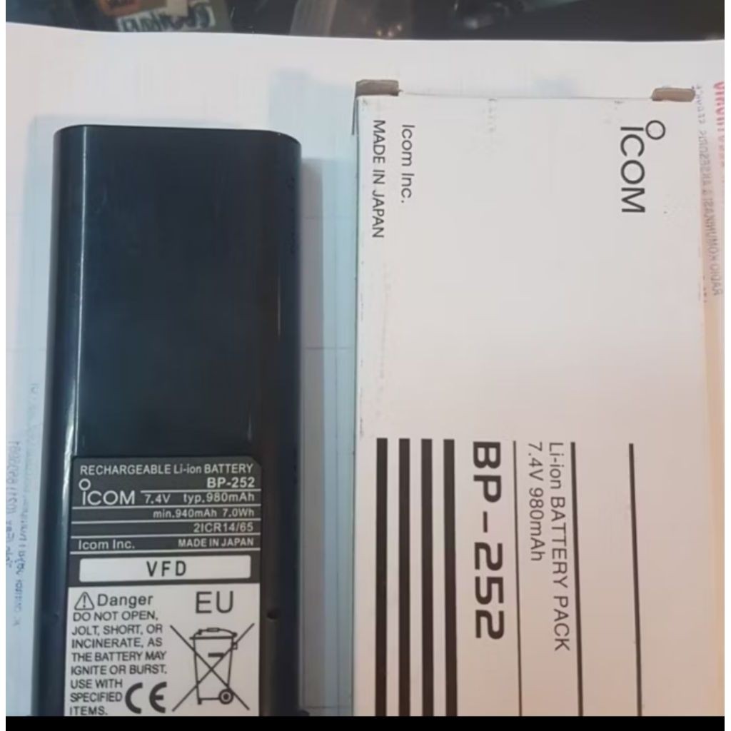 Baterai Icom BP-252 HT IC-M34 IC-M36 BP252 ICM34 ICM36 M36 Marine Baterai Icom BP-252 HT IC-M34 IC-M