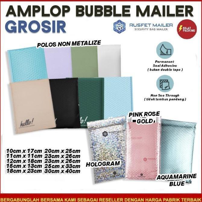 7Kandalusia - Amplop Bubble Mailer|Bubble Packing|Bubble Mailer Polos Non Metalizing