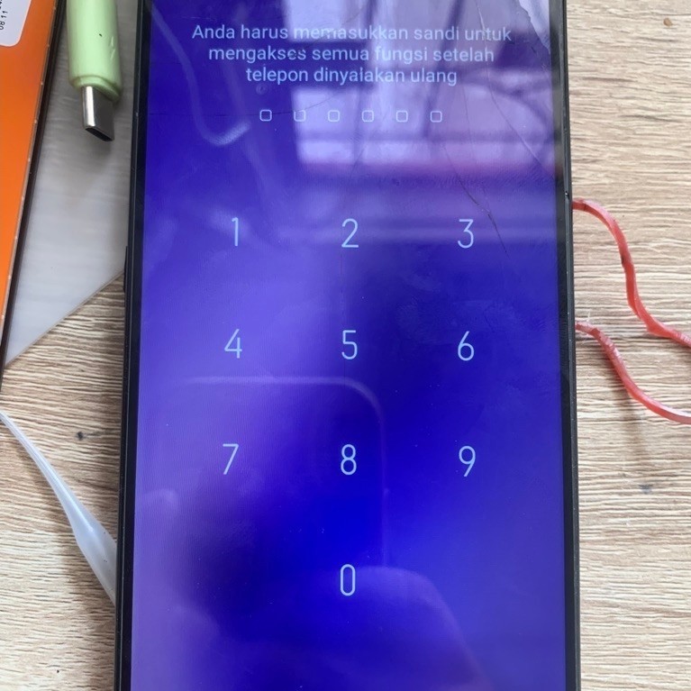 Lcd oppo a31 copotan original minus kaca luar retak