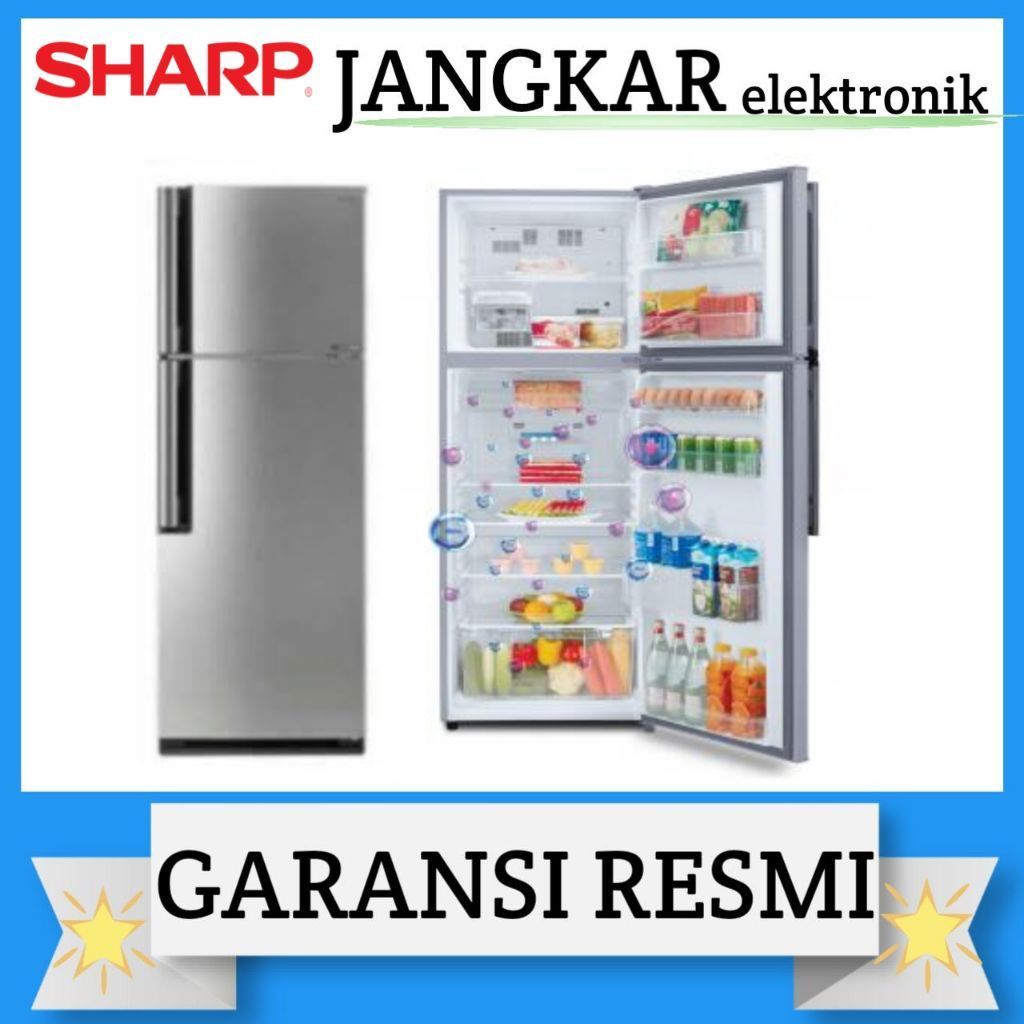 KULKAS SHARP 2PINTU SJ-420GPSD/SHARP KULKAS 2PINTU SJ-420GPSD GARANSI RESMI