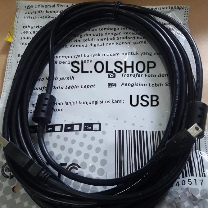 TERBARU - KABEL DATA USB NIKON D40,D60,D3000,D5000 KUALITAS OKE CABLE USB 5METER