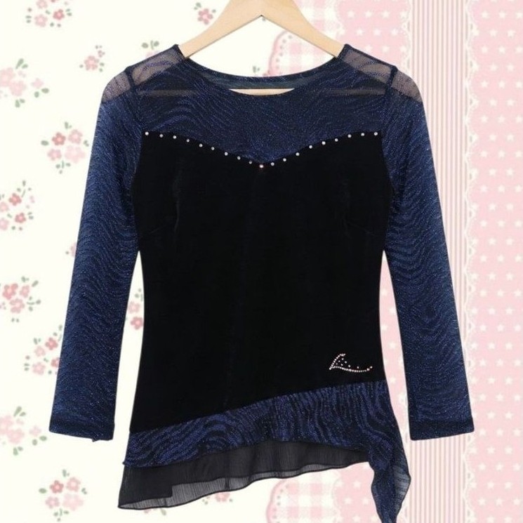 Y2k Assymetrical Mesh Flare Hand Starlight Top Ballerina Core