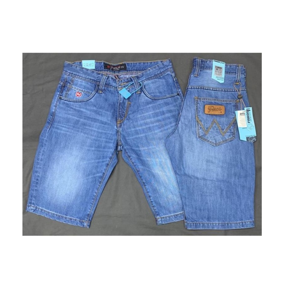 Celana Faros Jeans Pendek Pria Santai Warna Best Seller