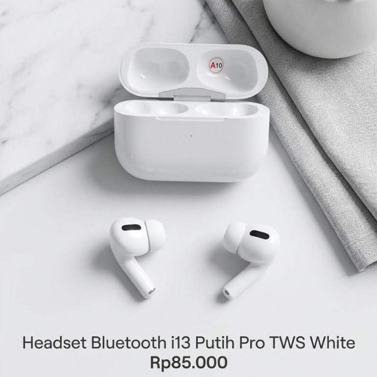 Headset Bluetooth i13 Putih Pro TWS White