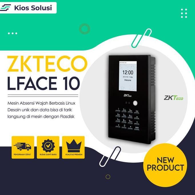 Mesin Absen Wajah Zkteco Lface10 | Fingerprint | Mesin Absensi