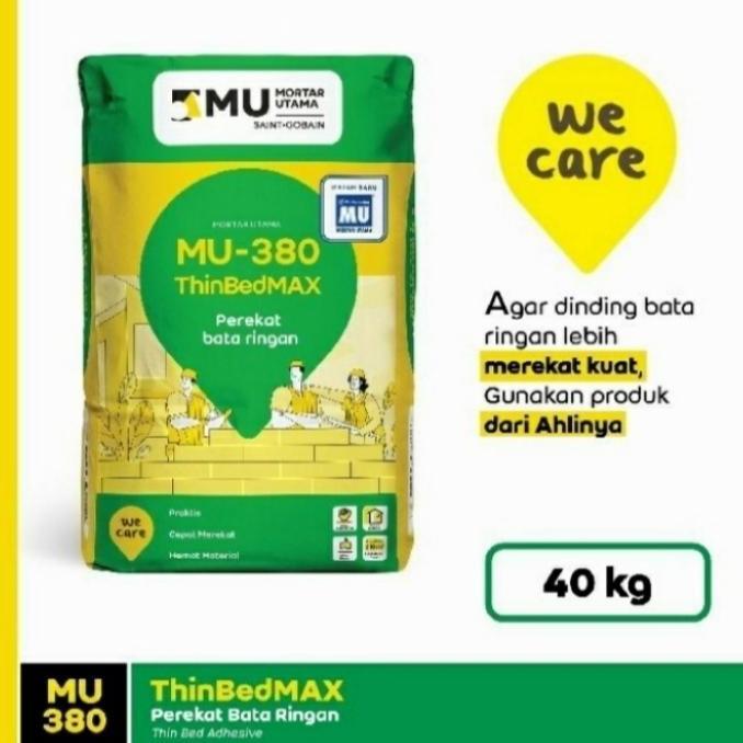 Mortar Utama Mu 380 Perekat Bata Ringan Thinbedmax Mu380 - 40Kg