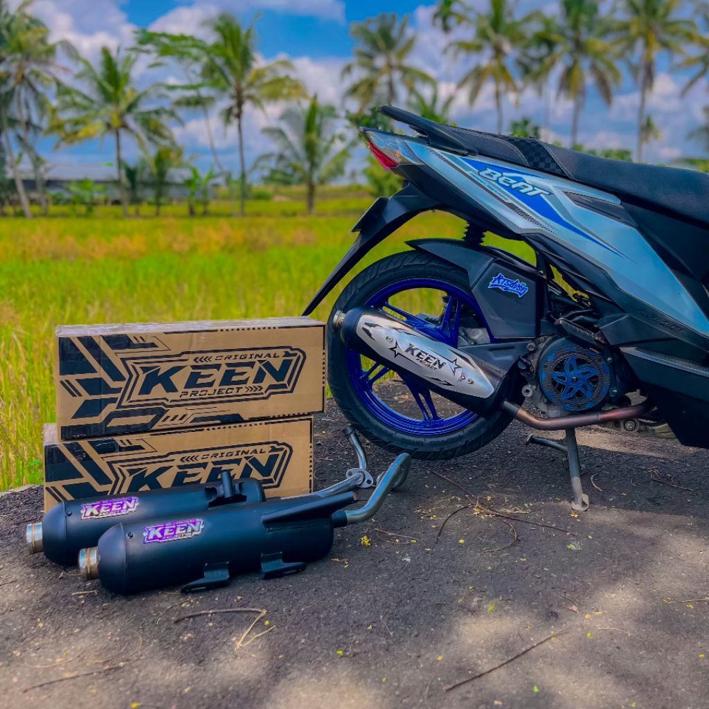 Knalpot Standart Racing Original KEEN SPEED ( SARFULL ) Tameng Stainless All Matic Varioo Beat Mio J