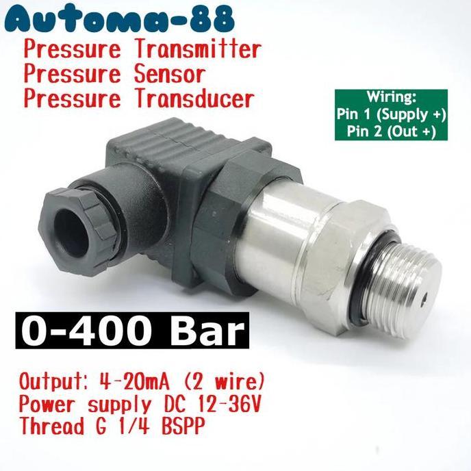 PRESSURE TRANSMITTER 40MPA 0-400BAR 400 BAR OUTPUT 4-20MA 12V-36V DC