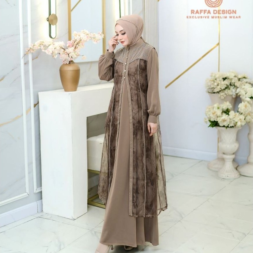 Gamis organza raffa design