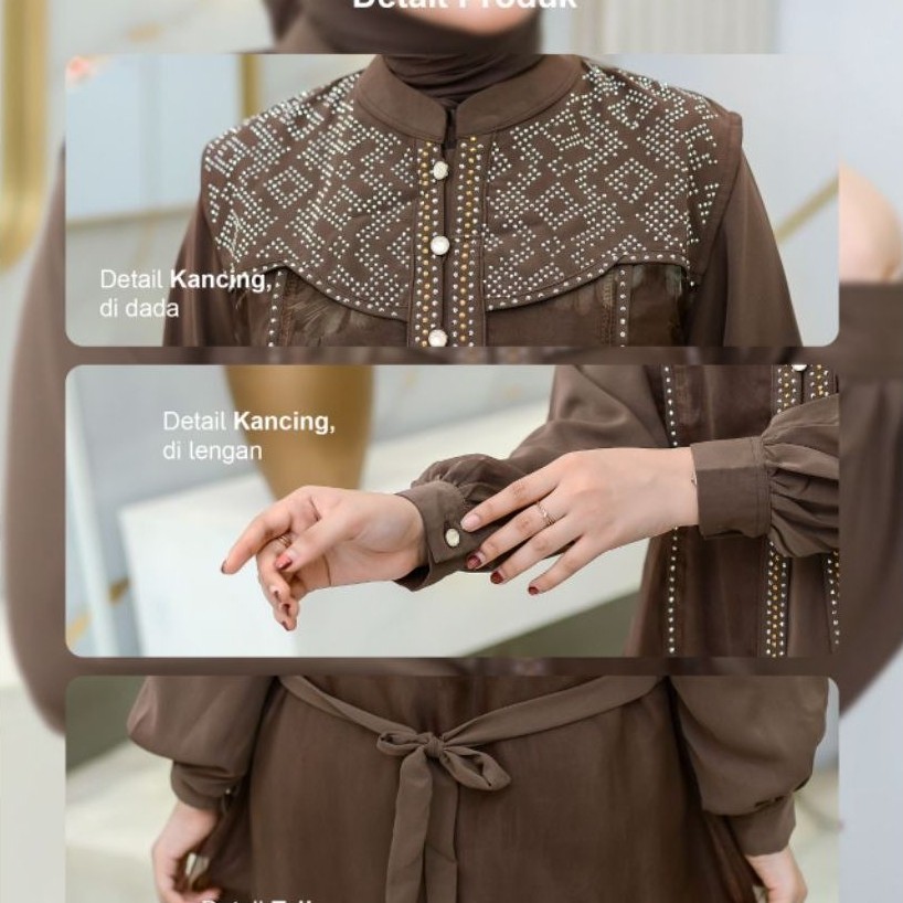 gamis organza raffa design