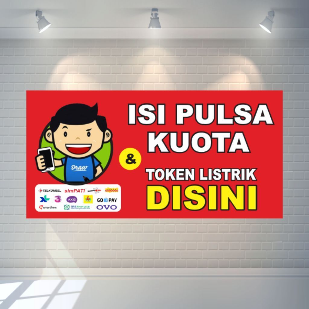 Spanduk Isi Pulsa Kuota Dan Token Listrik