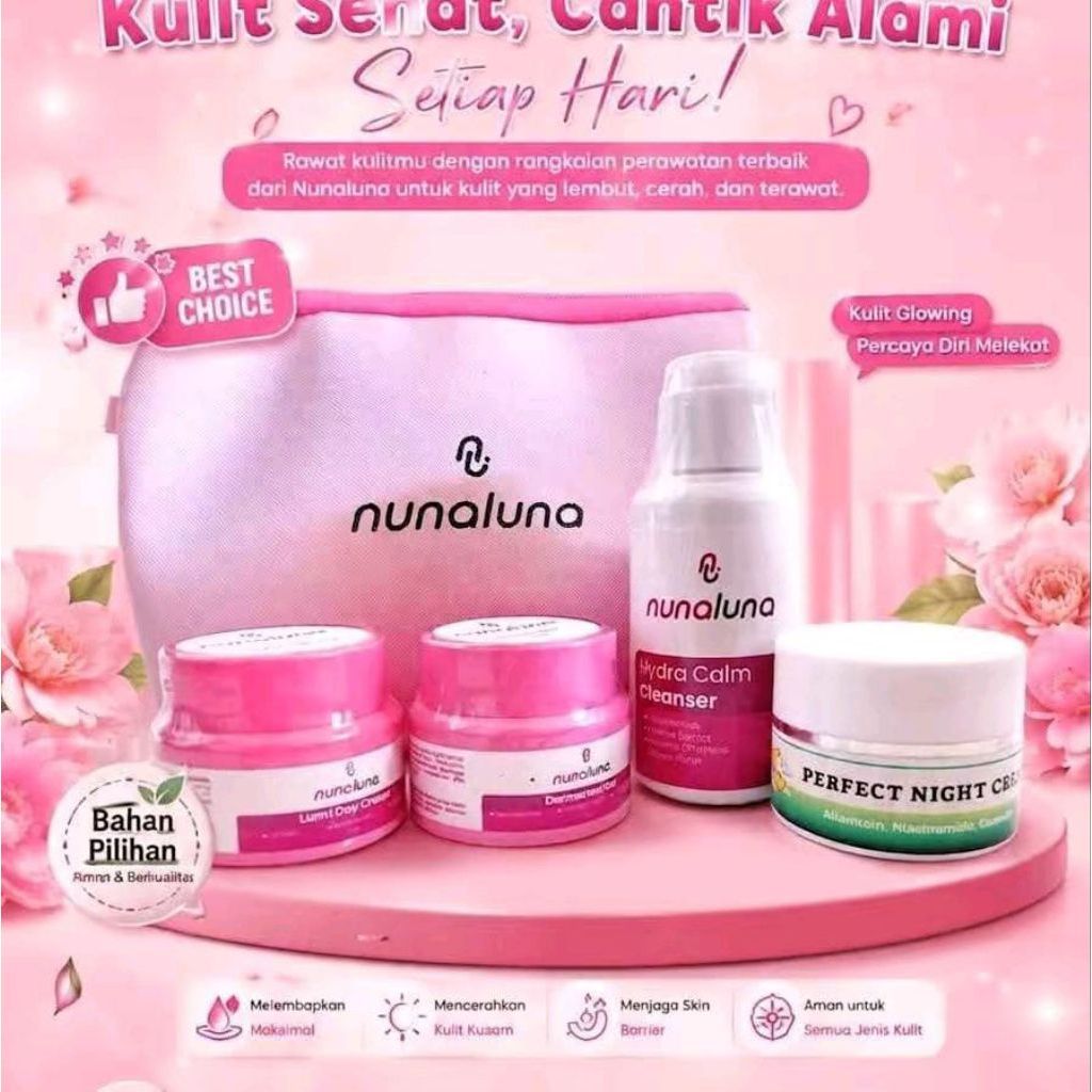 NUNA LUNA SKINCARE/SKINCARE NUNA LUNA PAKET WAJAH NUNA LUNA SKINCARE