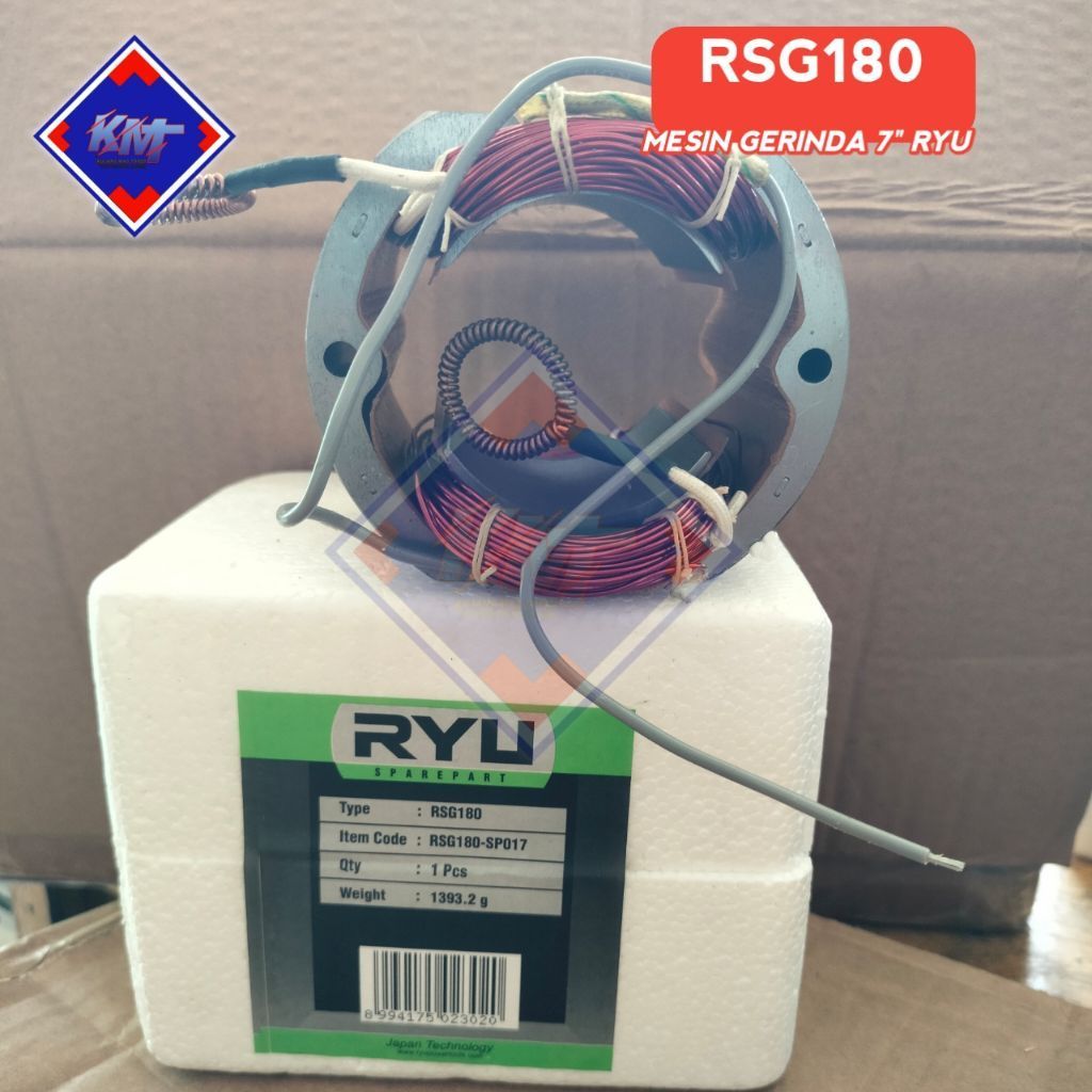 RYU BANTALAN STATOR RSG180 MESIN GERINDA RYU 7" ORIGINAL STATOR RSG180 RYU RUMAH ANGKER RSG180