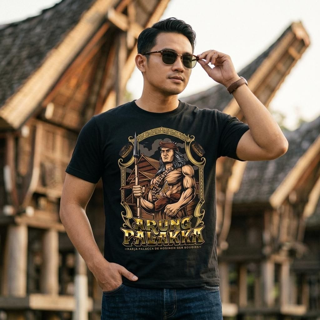 [ Limited Edition ] Kaos bugis premium / kaos bugis arung palakka / kaos budaya / budaya bugis / kao