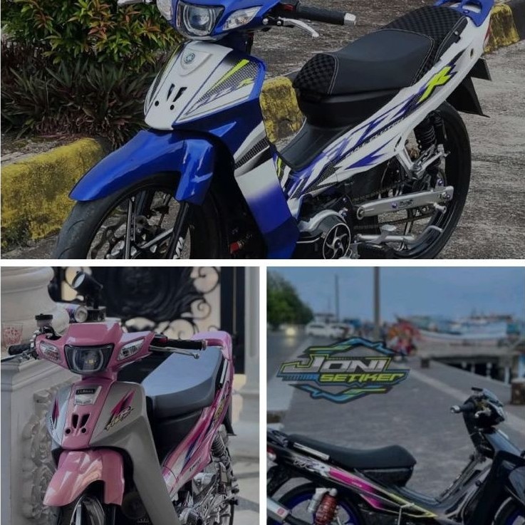 Striping lis sticker standar ORI yamaha fiz r fizr 1996 1997 1998 hitam lis pink stiker fiz