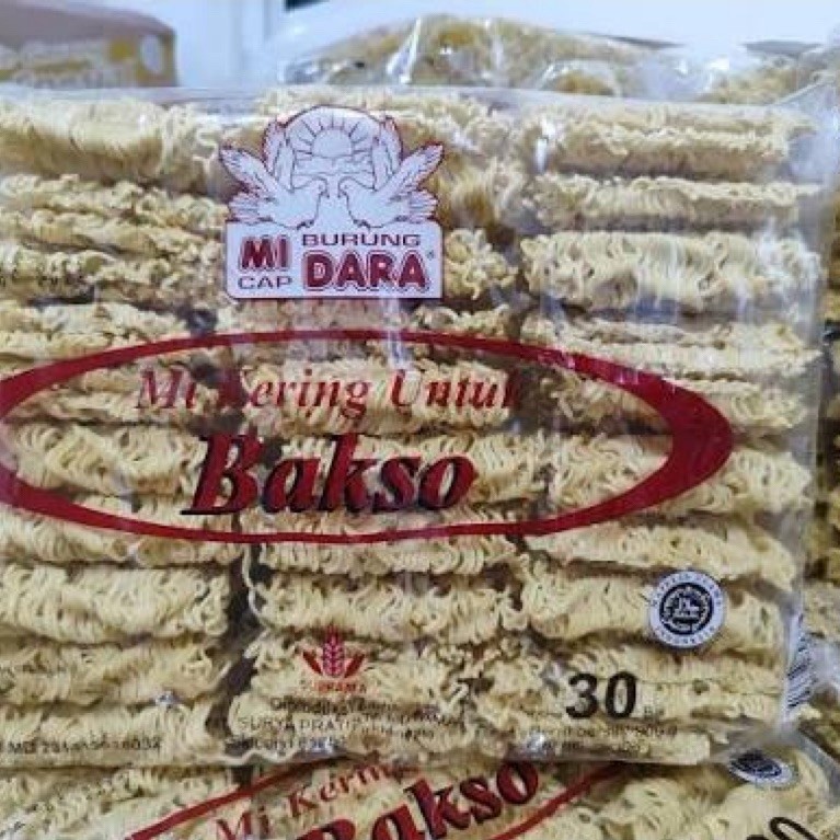 Mie Kering untuk Bakso isi 30 keping - Mie Burung Dara