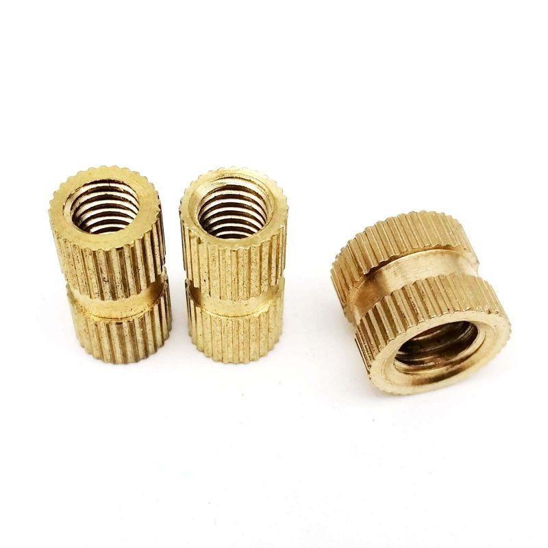 100pcs Bras Knur Tanam M3 Insert Nut Mur Tanam Female Thread Brass Insert Nut M3 High Quality