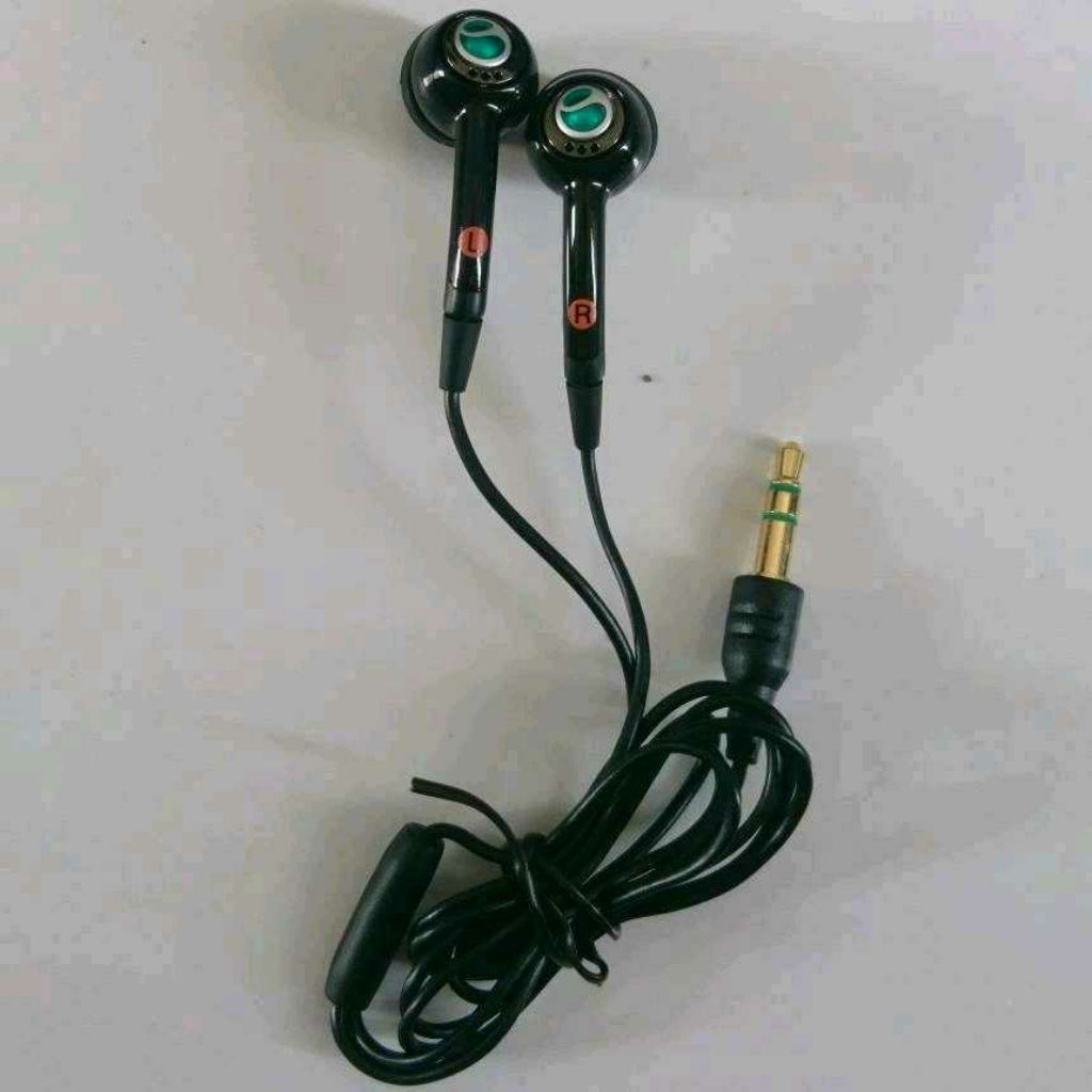 Earphones Sony Ericsson HPM-70 Kabel Pendek Ori Bawaan HP Walkman Jadul
