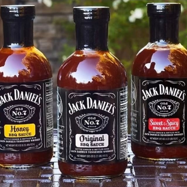 Jack Daniels JD Jack Daniel's Original BBQ Sauce Old No 7 Barbecue Bumbu Saus Barbekyu 19.5oz 553g H