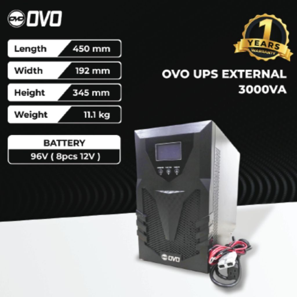 UPS Batam OVO 3000VA External LCD Komputer Elektronik