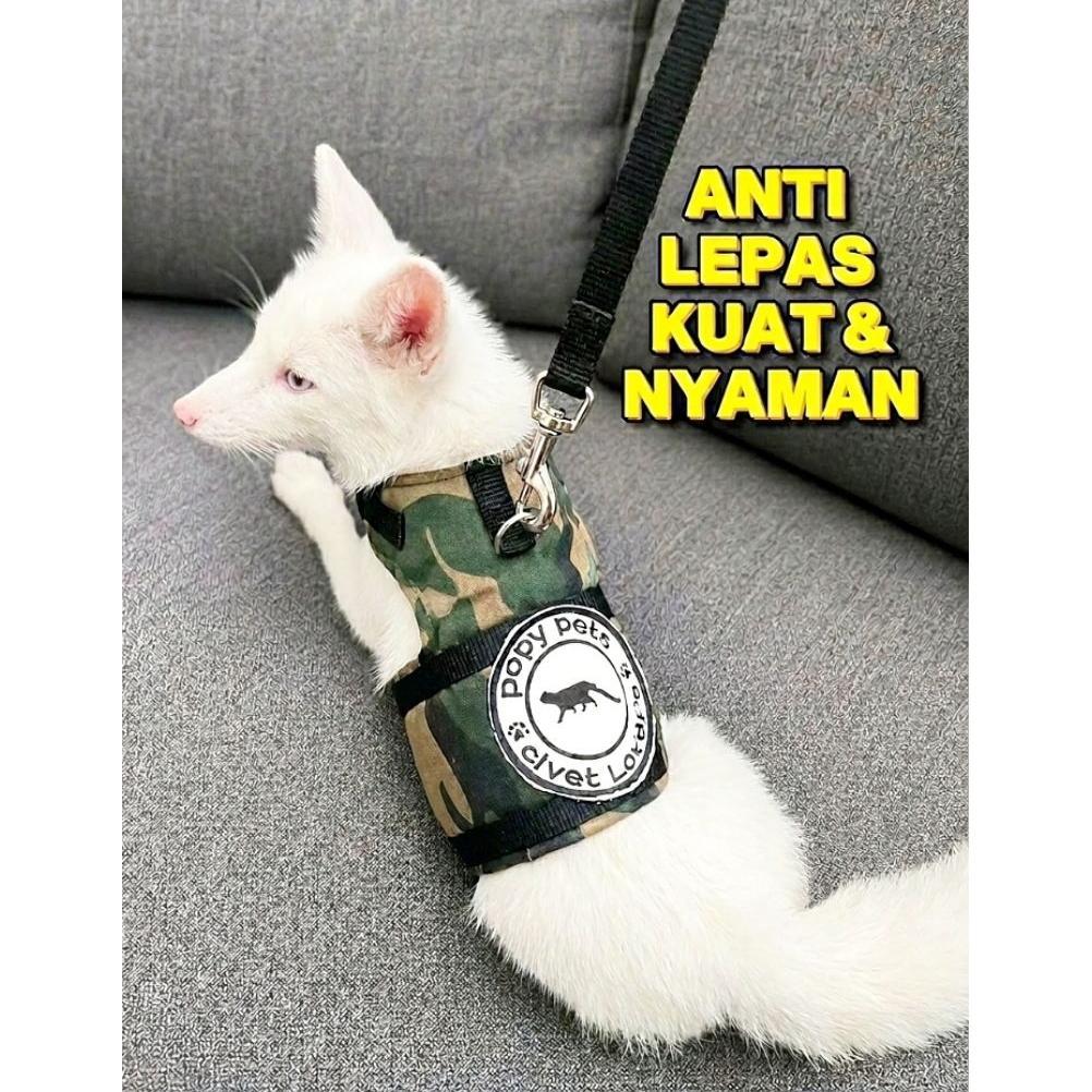 NEWW - Harnes Rompi Musang Otter Garangan Anti Lepas | Harnes Tali Tuntun Musang Adjustable Kuat Nya
