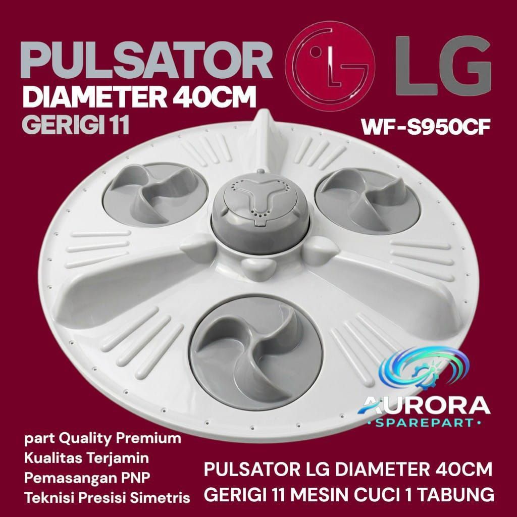 Pulsator LG WF-S950CF Diameter 40cm Gerigi 11 Mesin Cuci 1 Tabung Sparepart