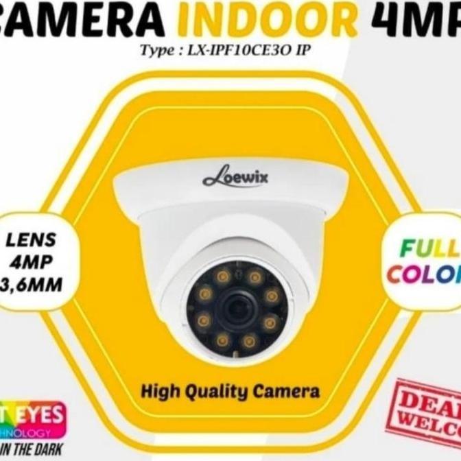 Espio - Ip Camera Loewix Lx-Ipf10Ce30 Ip+Poe Asli 4Mp Cctv Indoor Colorvu