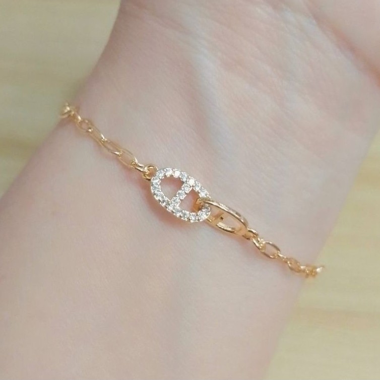 xuping gelang rantai kombinasi CD gold Anti karat