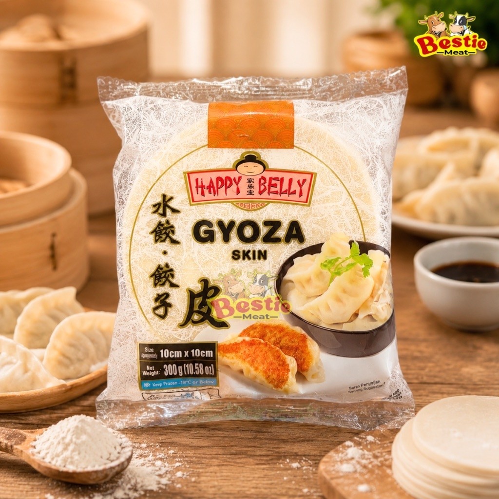 Happy Belly Gyoza Skin Kulit Gyoza Kulit Dimsum Halal 300g