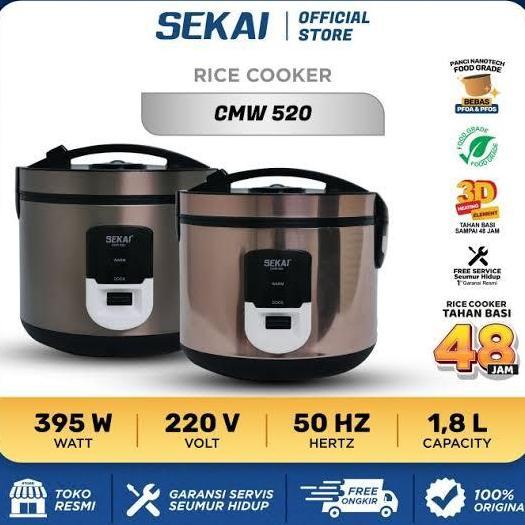 Sekai Magic Com CMW 520 Rice Cooker 1.8Liter Penanak Nasi CMW520