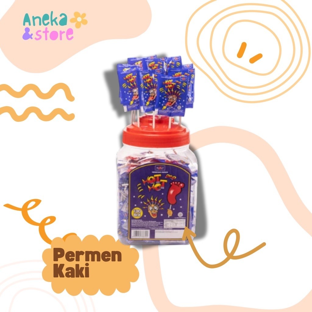 PERMEN KAKI HOT HOT POP / PERMEN KAKI MERAH BRONSON [ 1 TOPLES ]