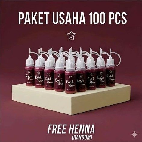 Inai grosir 10 pcs starla kutek henna kuku halal