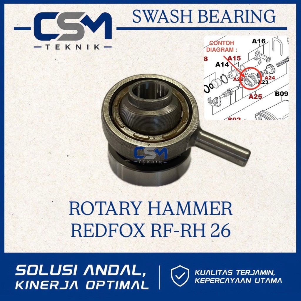 SWASH BEARING ROTARY HAMMER REDFOX RF-RH 26 BEARING GOYANG BOR BOBOK SDS+ REDFOX RF RH 26