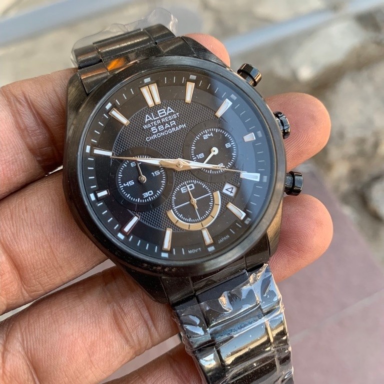 ALBA kronograf ex display jam tangan pria original preloved/second/bekas