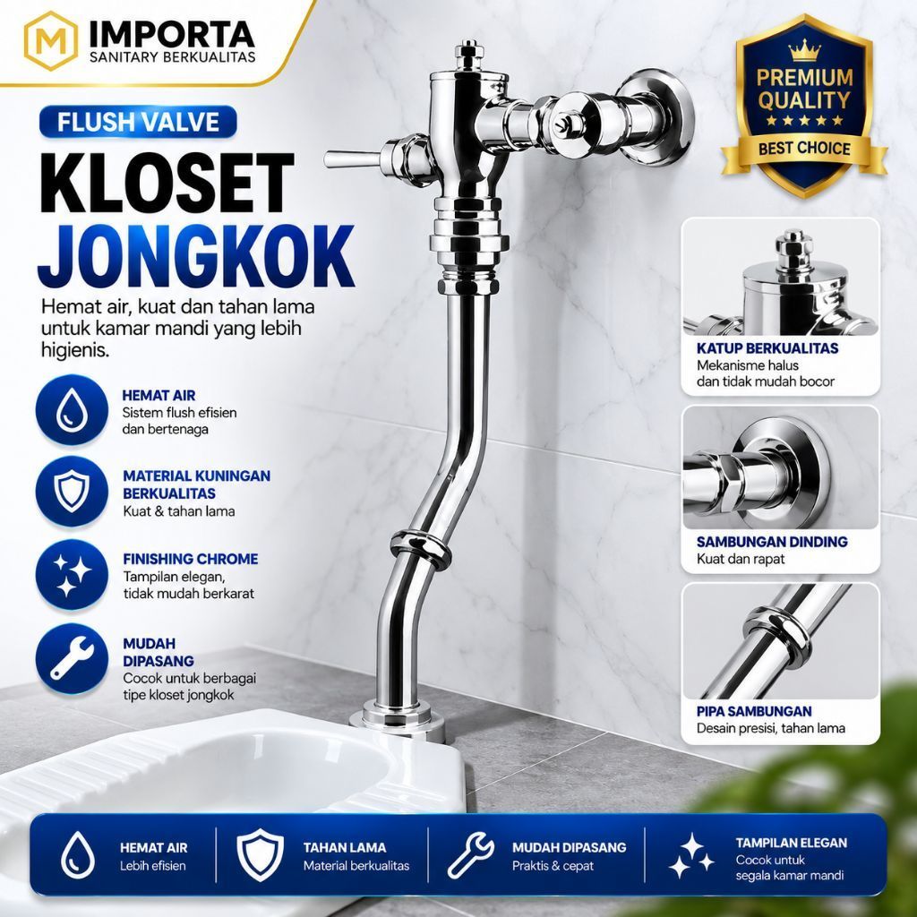 Flush valve Model Toto / Pembilas Kloset Jongkok / pembilas kloset