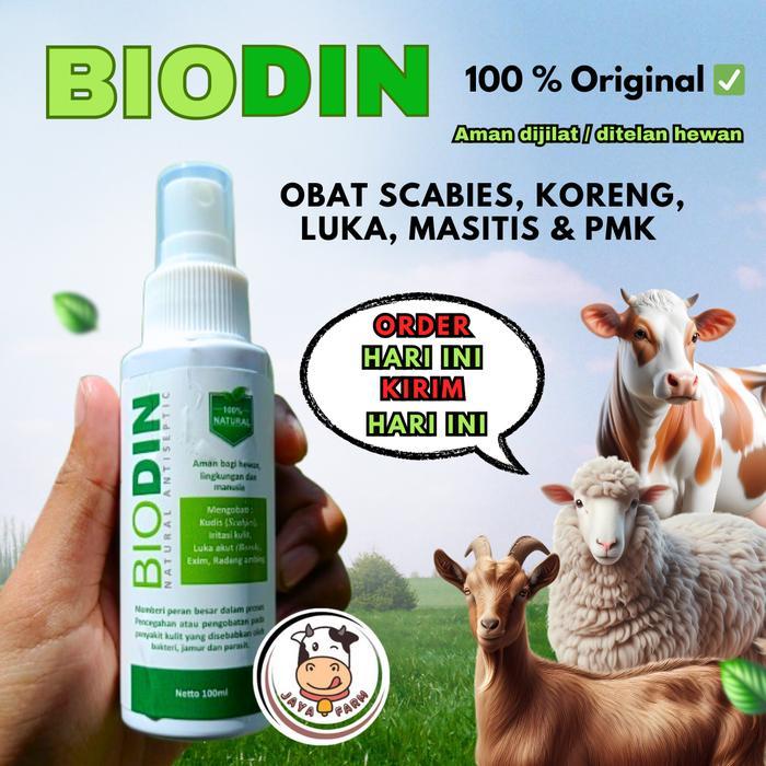 Obat Gudik Kambing Sapi Dan Hewan Lainnya Biodin Spray - 1 PCS BIODIN 250ML