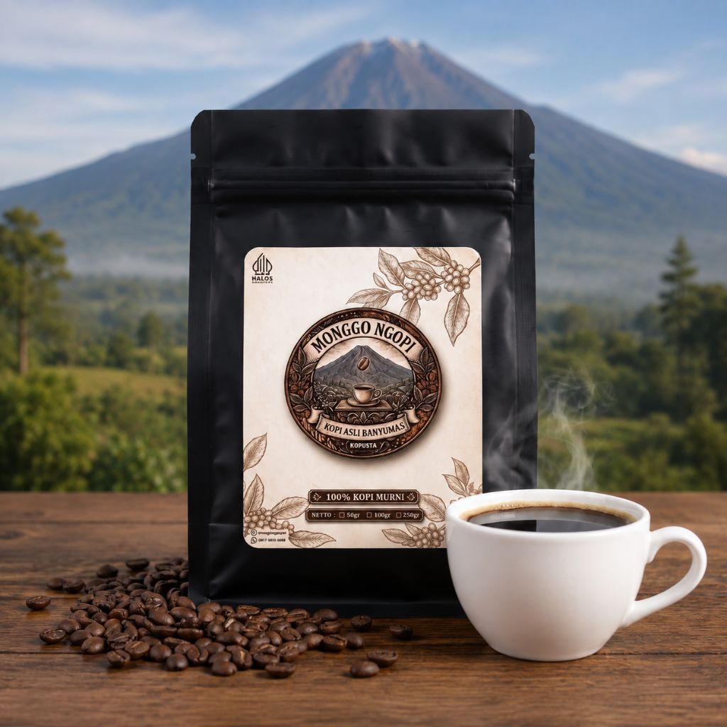 Monggo Ngopi 250 Gram Kopi Bubuk Robusta Asli Banyumas