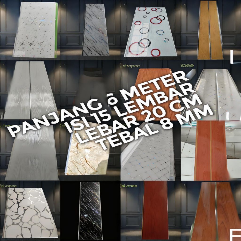 plafon pvc 6 meter 1 dus